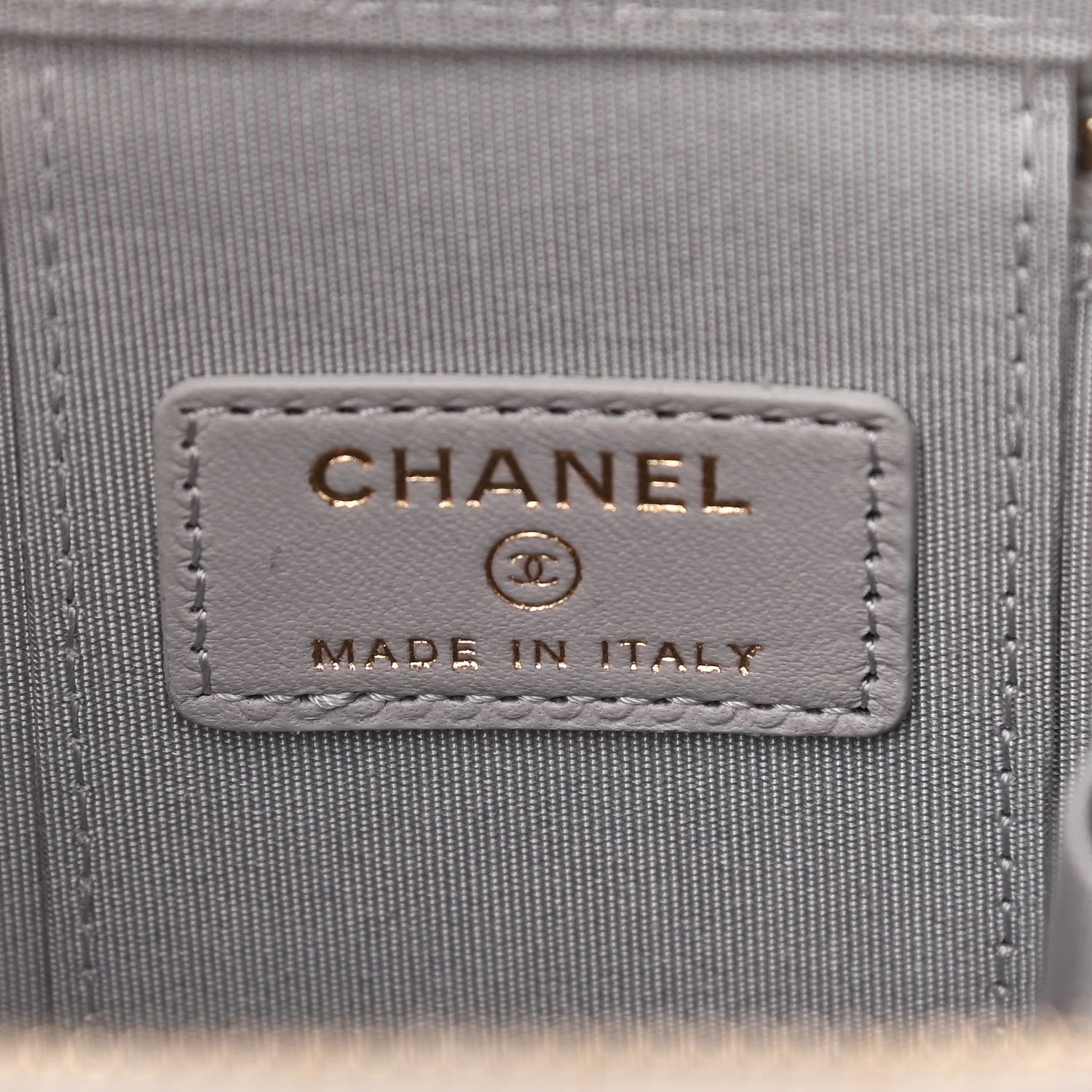 Chanel Lambskin Quilted Top Handle Mini Vanity Case With Chain Grey 6 of 12