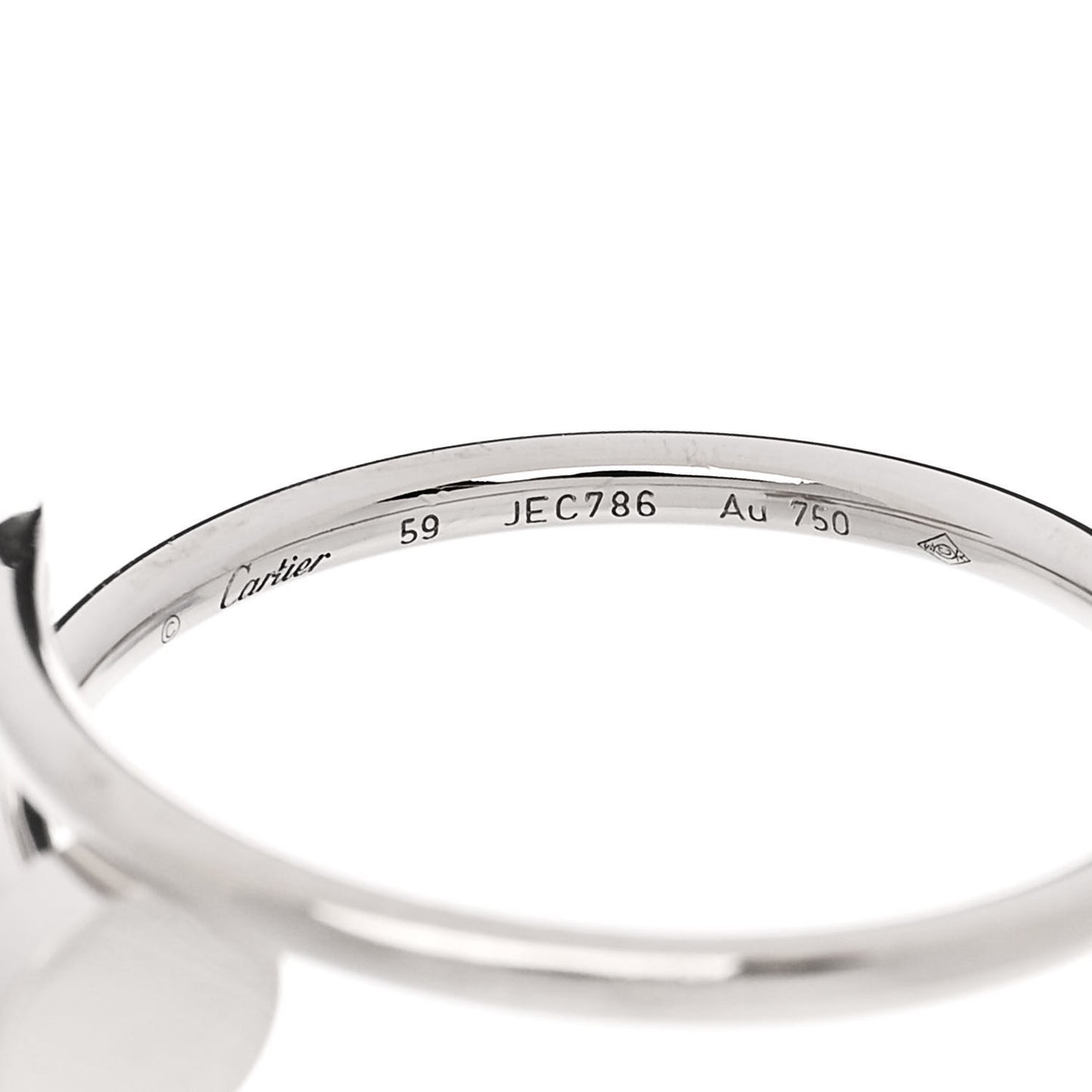 18K White Gold Small Juste Un Clou Ring 59 8.75