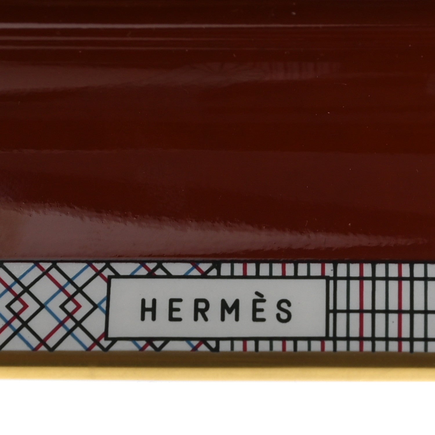 Hermes Porcelain Panthera Deco Ashtray Rouge H 6 of 6