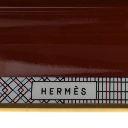 Hermes Porcelain Panthera Deco Ashtray Rouge H 6 of 6