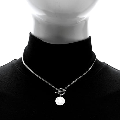 Hermes Sterling Silver Amulettes H Confettis Pendant Necklace 2 of 4