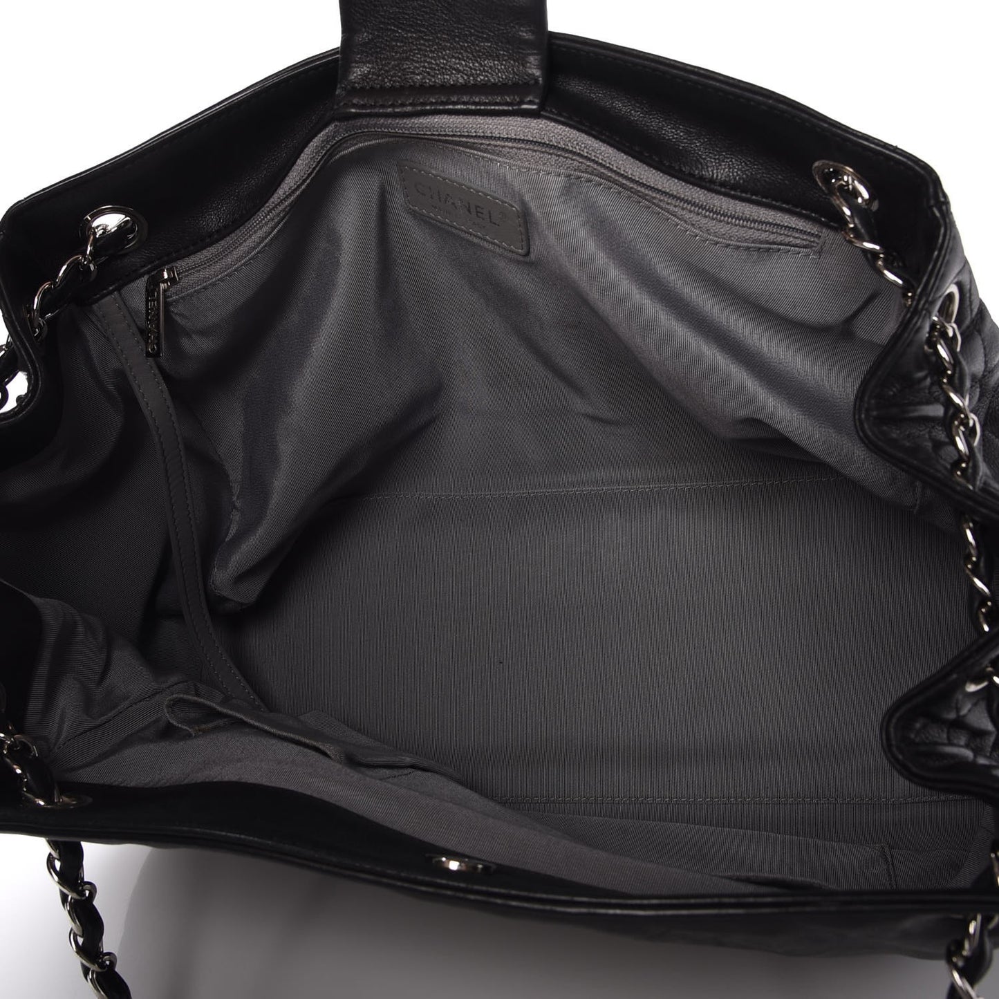 Calfskin Coco Bengal Open Accordion Tote Black