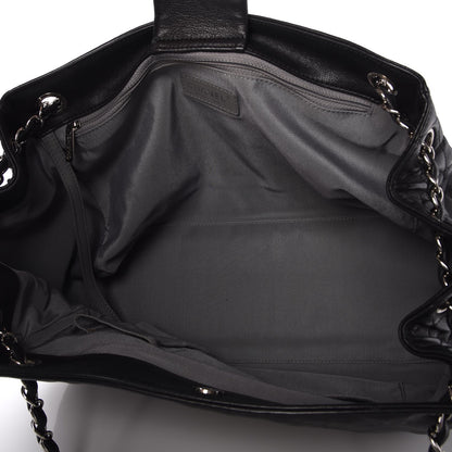 Chanel Calfskin Coco Bengal Open Accordion Tote Black 5 of 9