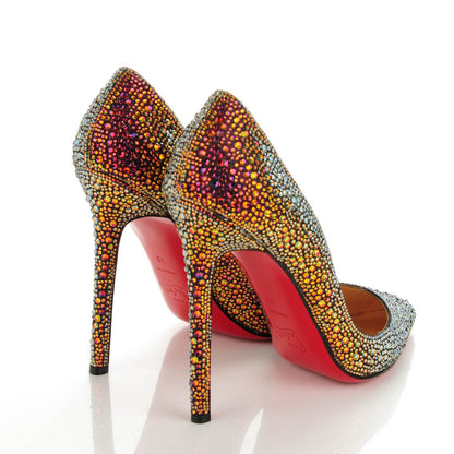 Christian Louboutin Nappa Strass Pigalle 120 Pumps 38 Vulcano 4 of 9