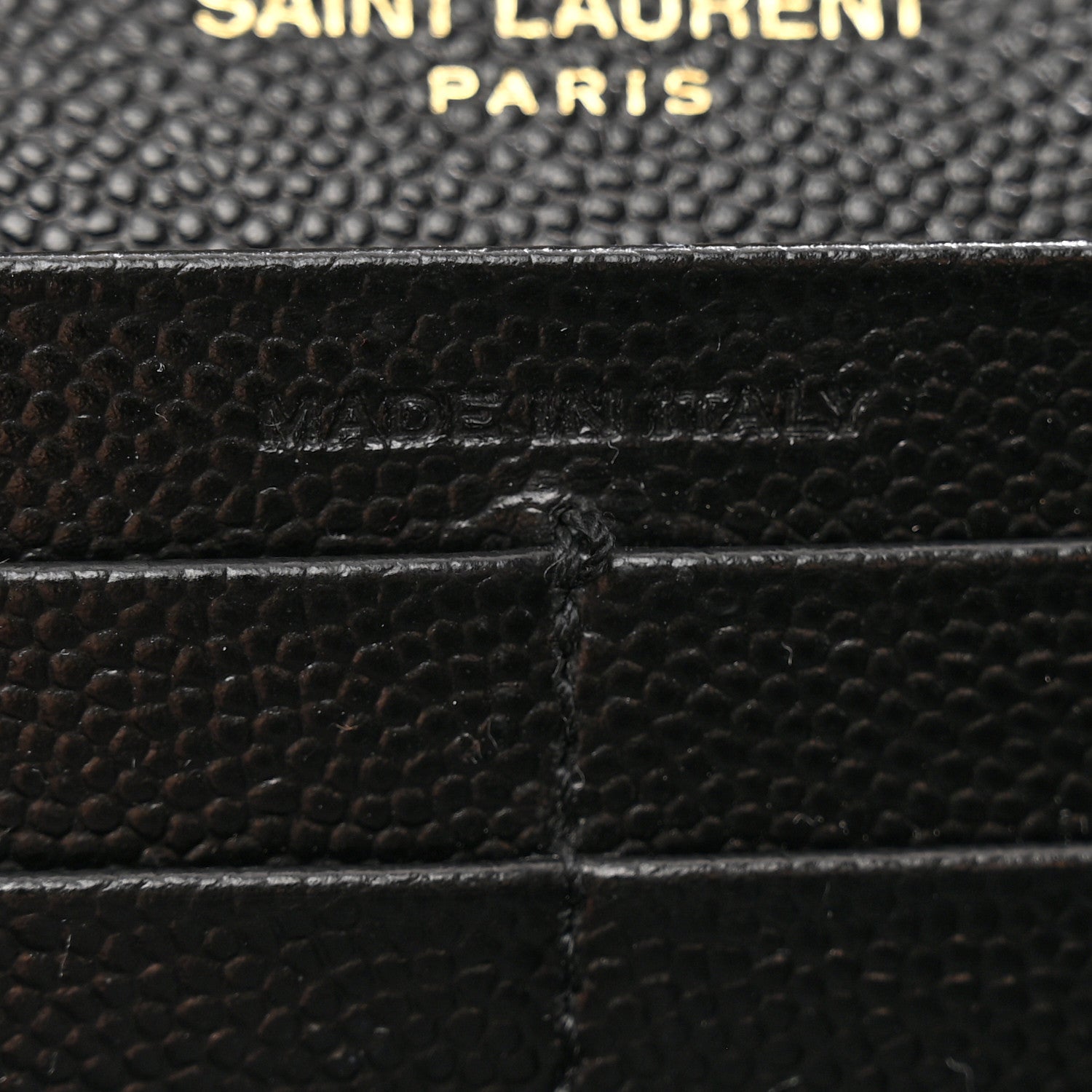 Saint Laurent Grain De Poudre Matelasse Chevron Monogram Flap Wallet Black 8 of 9