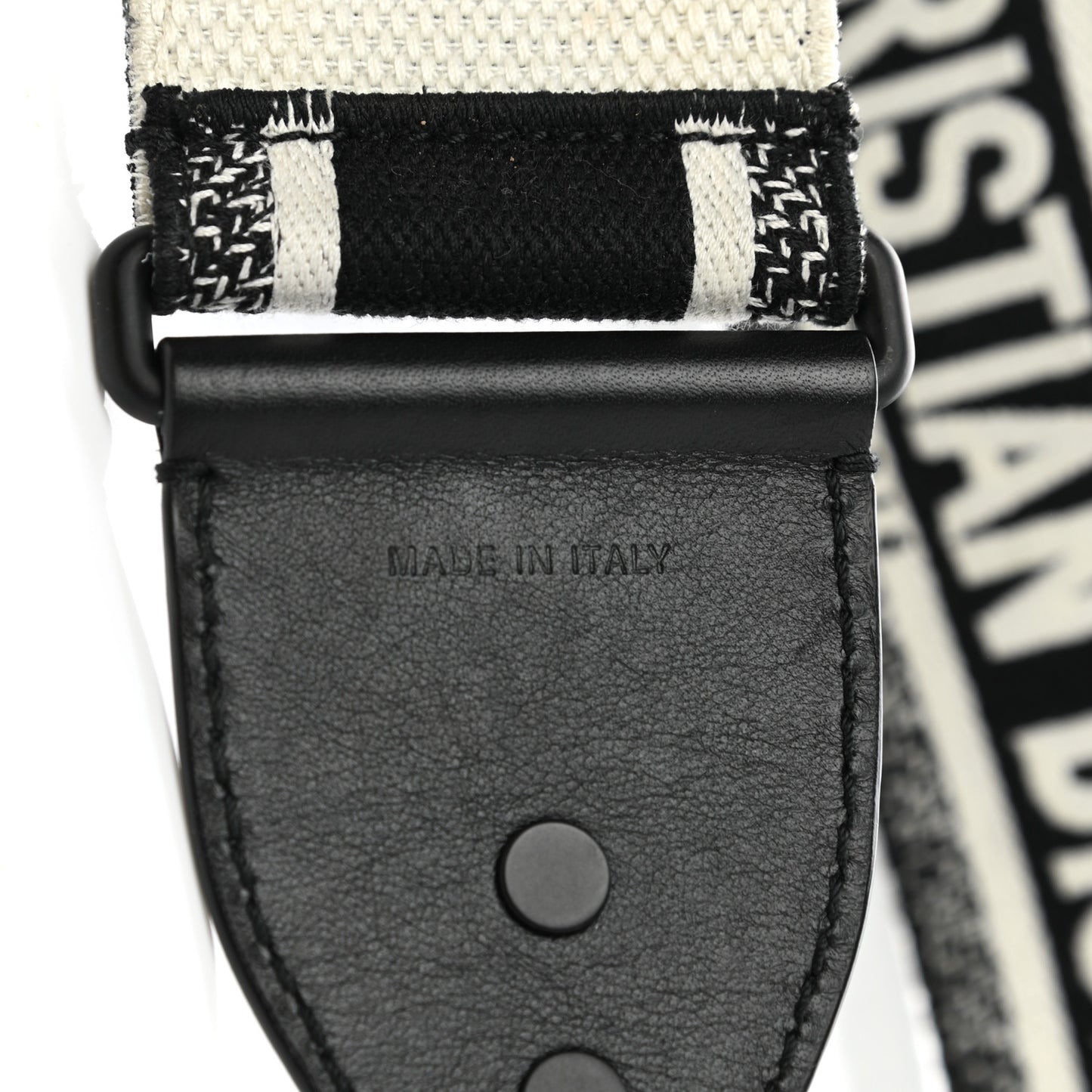 Canvas Embroidered Shoulder Strap Black Ultramatte