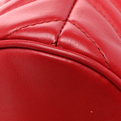 Gucci Calfskin Matelasse Mini GG Marmont 2.0 Bucket Bag Hibiscus Red 14 of 14