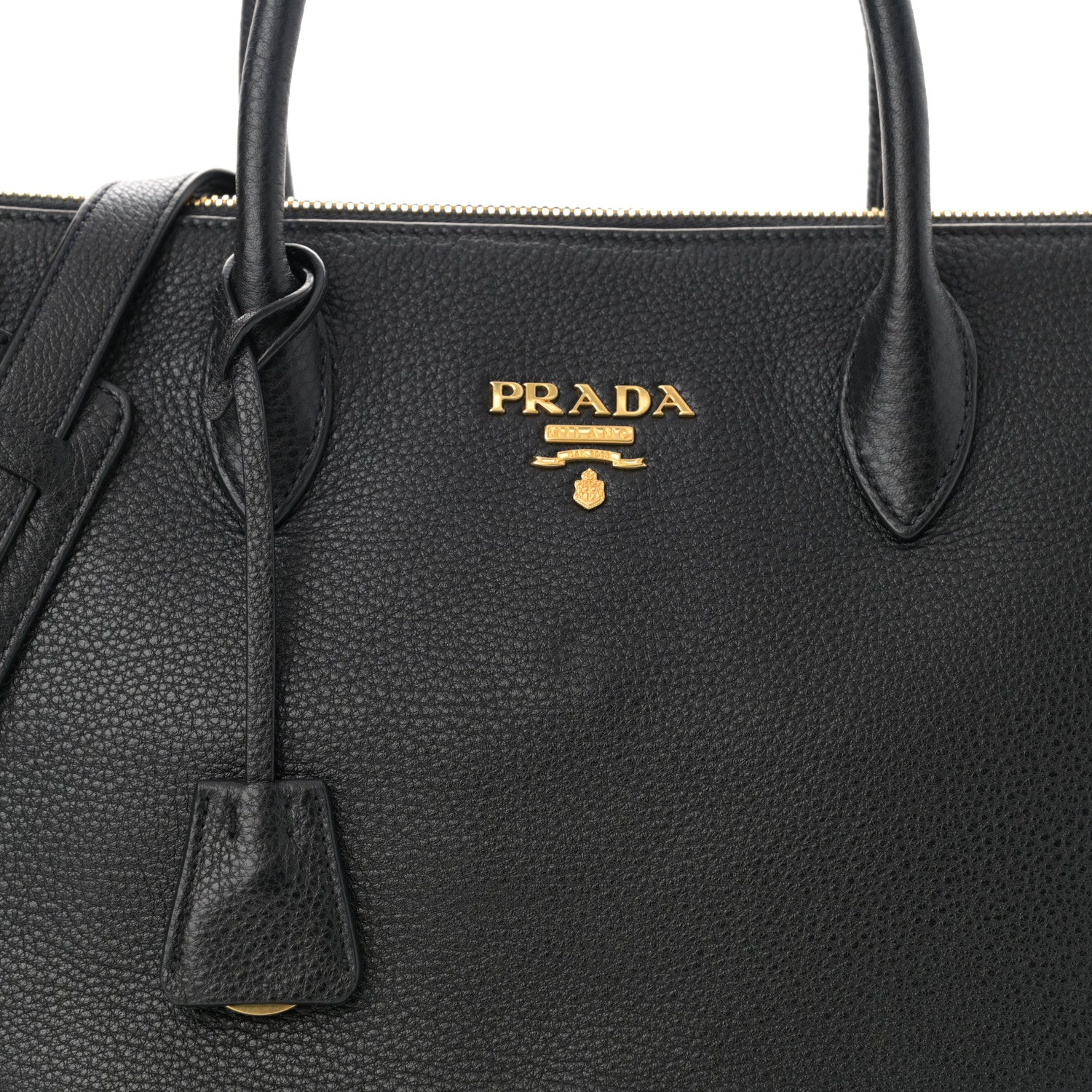 Prada Vitello Daino Shopping Tote Black 8 of 12