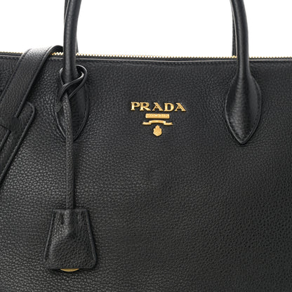 Prada Vitello Daino Shopping Tote Black 8 of 12