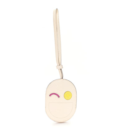 Hermes Chevre Mysore In-The-Loop Wink Key Ring Nata Rose Pourpre Jaune Citron 1 of 6