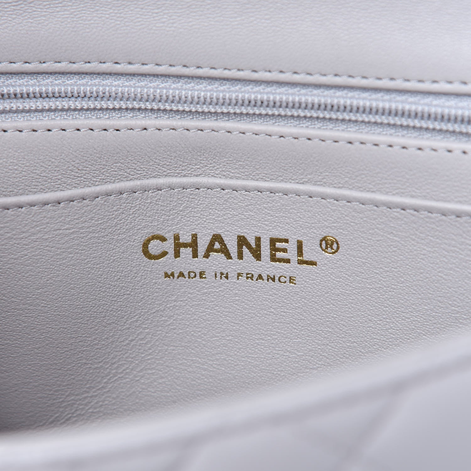 Chanel Lambskin Quilted Mini Top Handle Rectangular Flap Grey 8 of 11