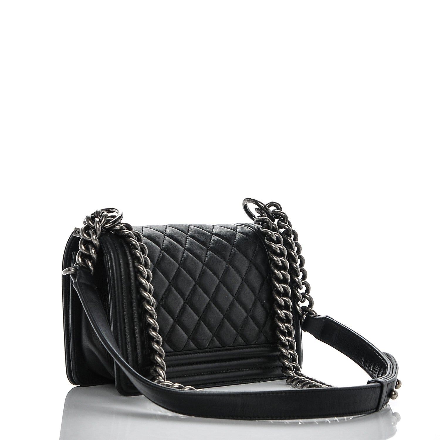 Chanel Calfskin Quilted Small Boy Flap Black 3 of 7