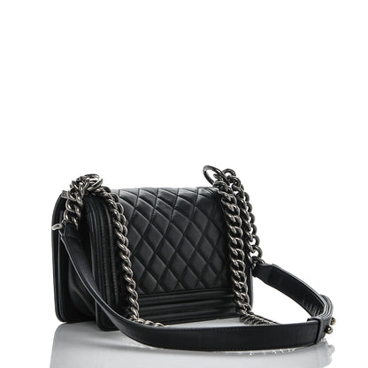 Chanel Calfskin Quilted Small Boy Flap Black 3 of 7