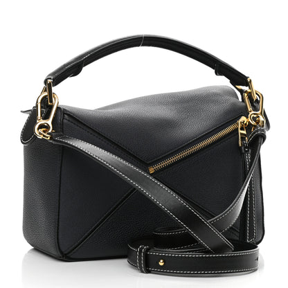 Loewe Calfskin Small Puzzle Bag Midnight Blue Black 3 of 9