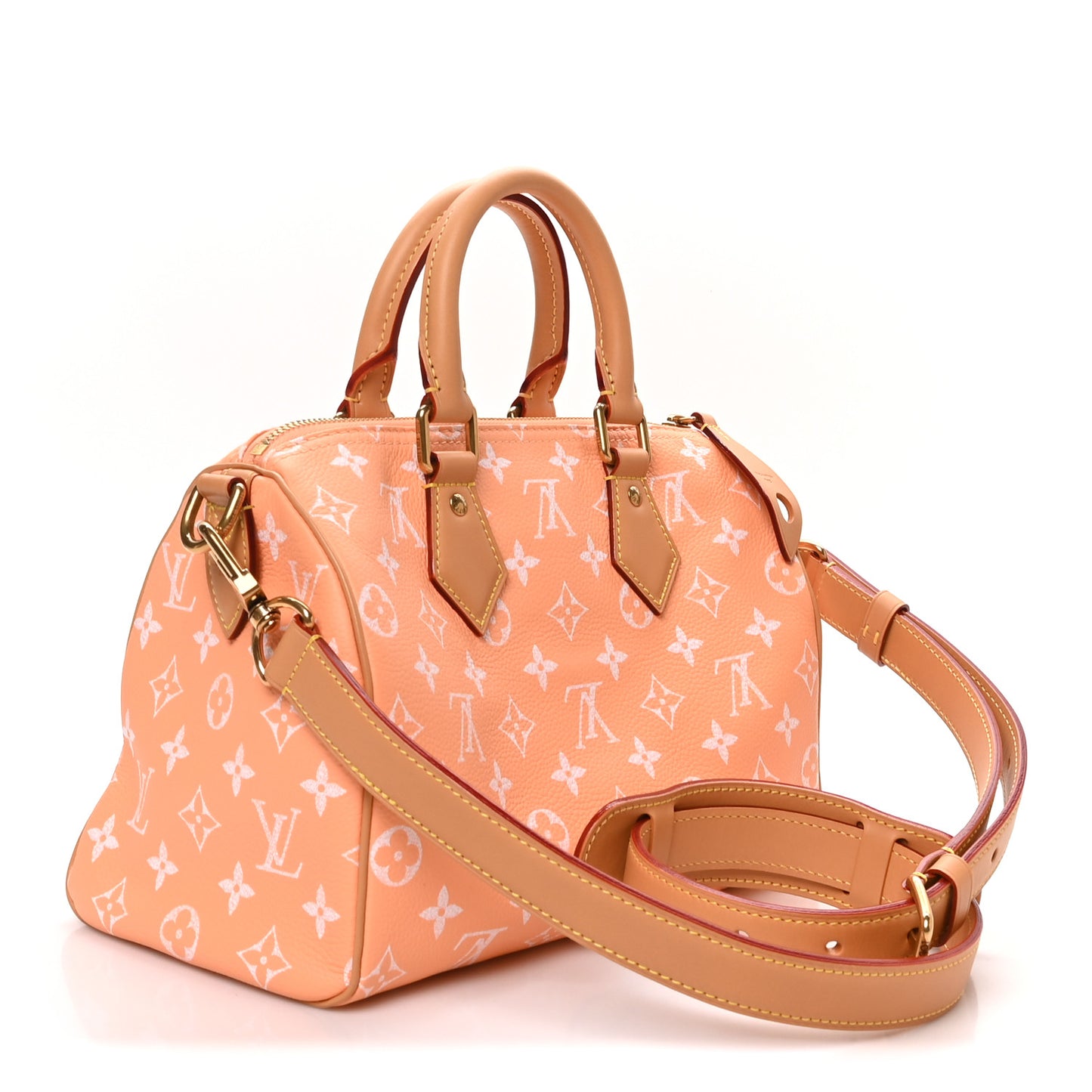 Calfskin Monogram Speedy P9 Bandouliere 25 Summer Peach