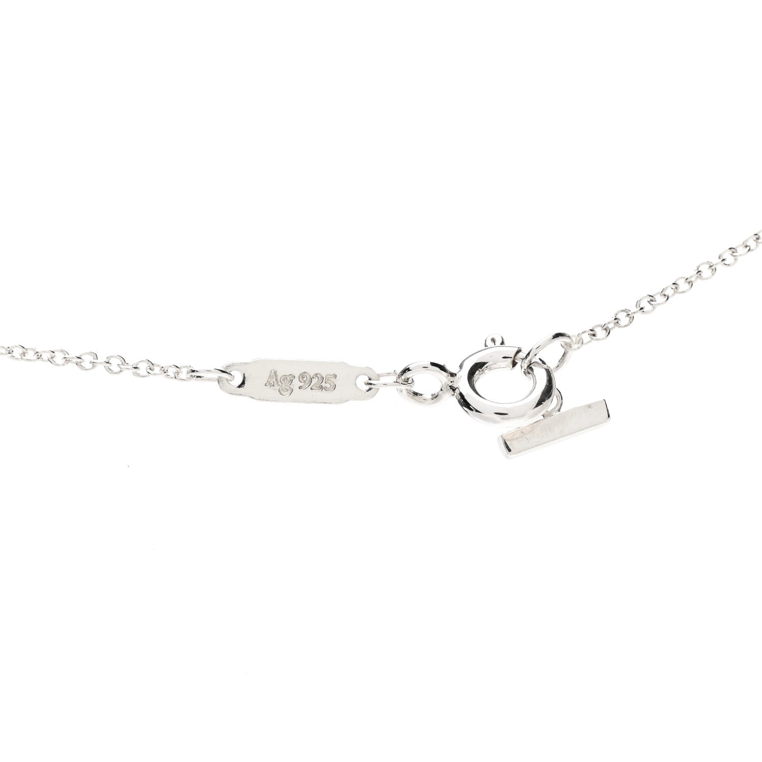 Tiffany Sterling Silver Small T Smile Pendant Necklace 5 of 6