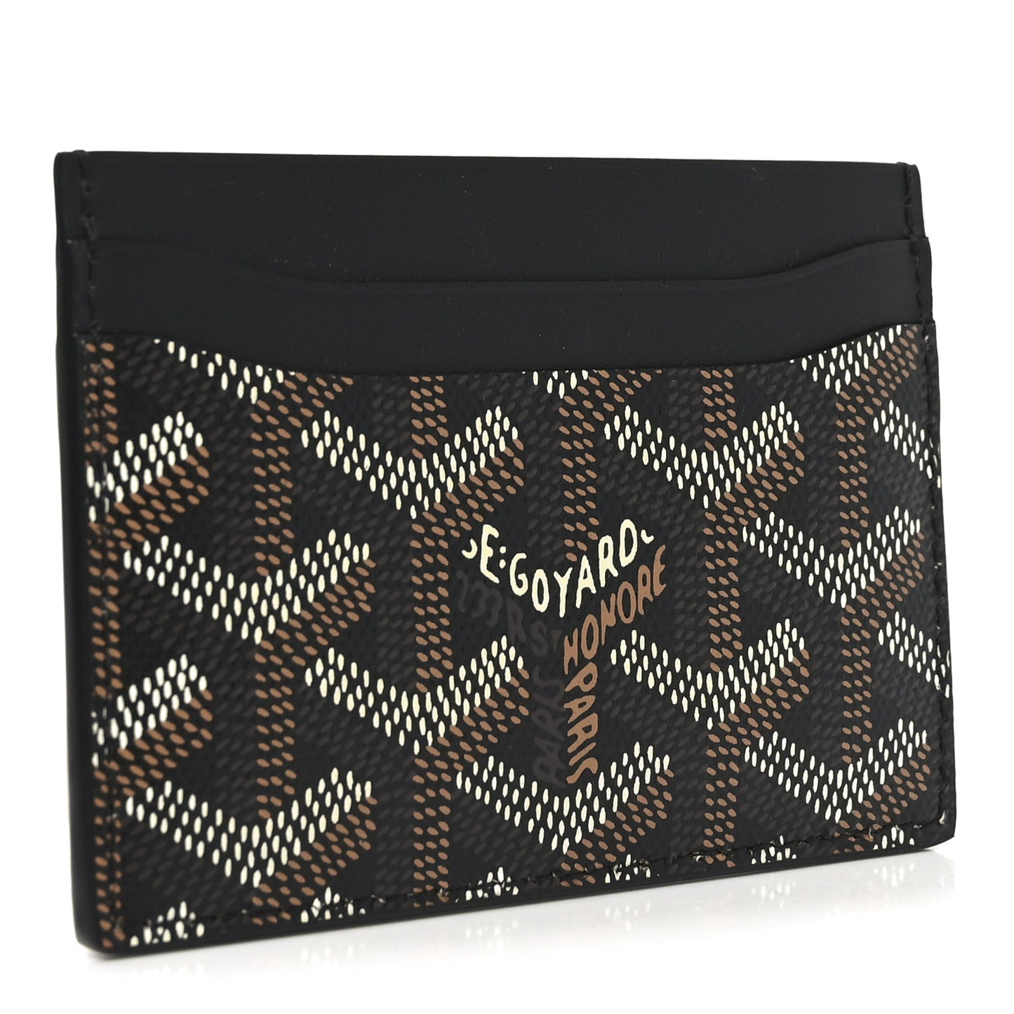 Goyardine Saint Sulpice Card Holder Black
