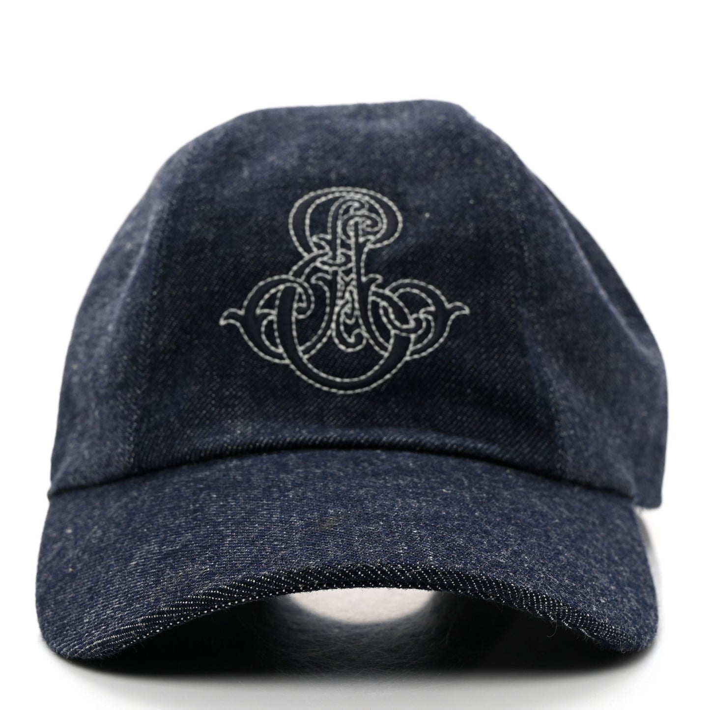 Cotton Denim Embroidered Davis Emile Hat 58 Indigo