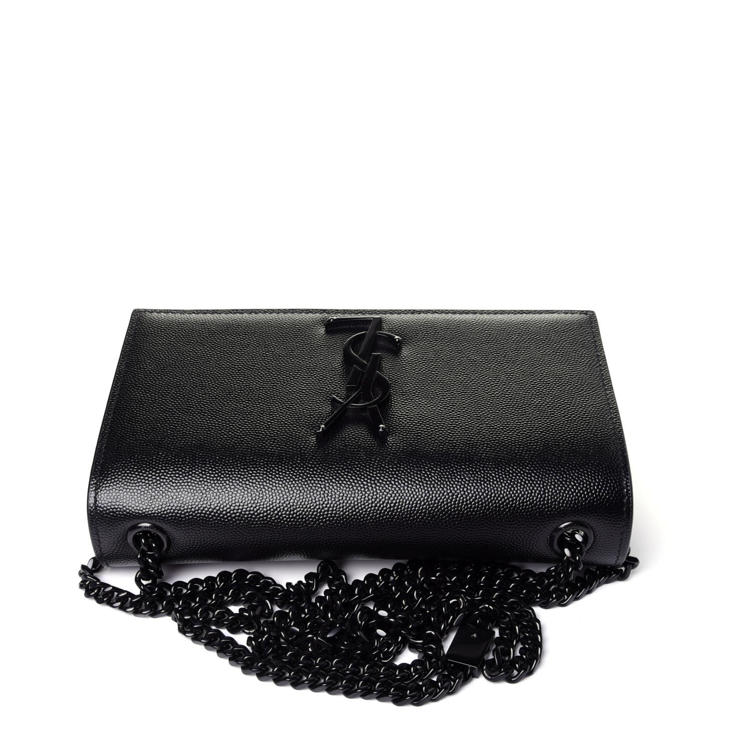 Saint Laurent Grain De Poudre Small Monogram Kate Satchel Black 11 of 11