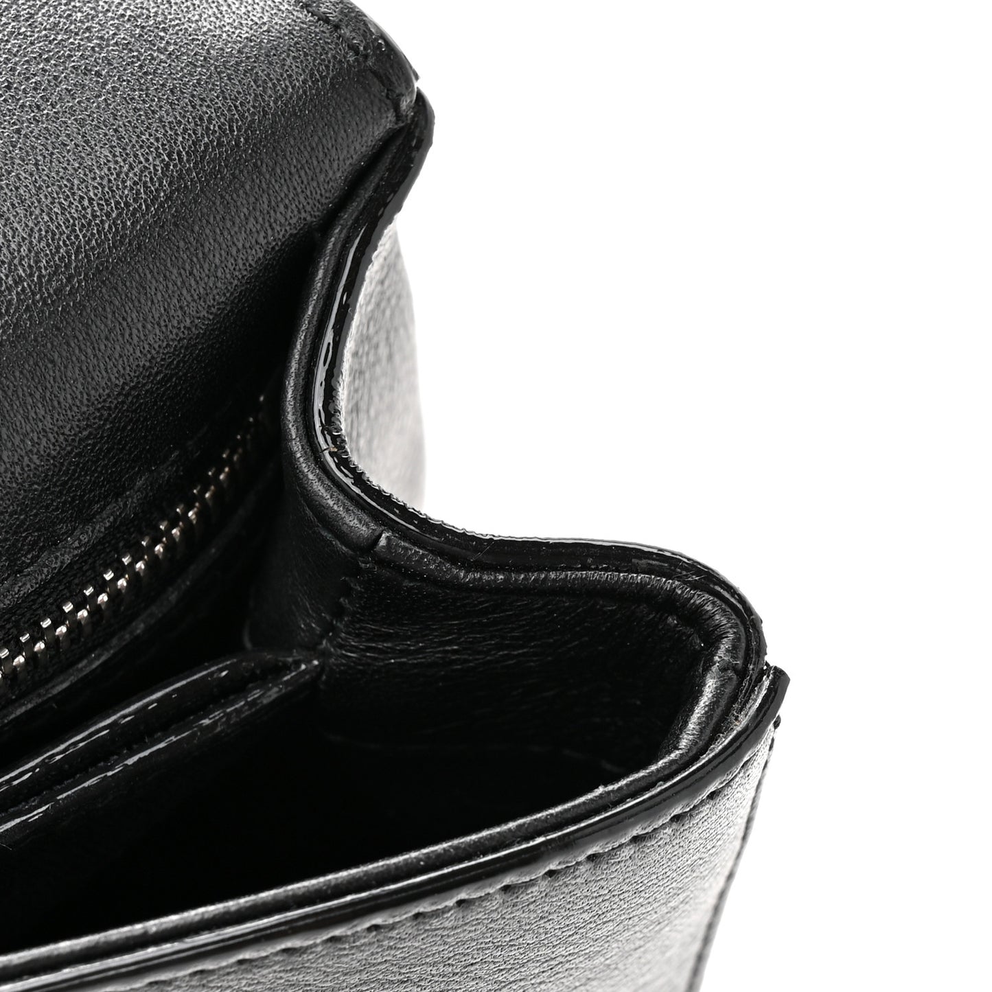 Calfskin Crystal Small Cheri Top Handle Bag Black