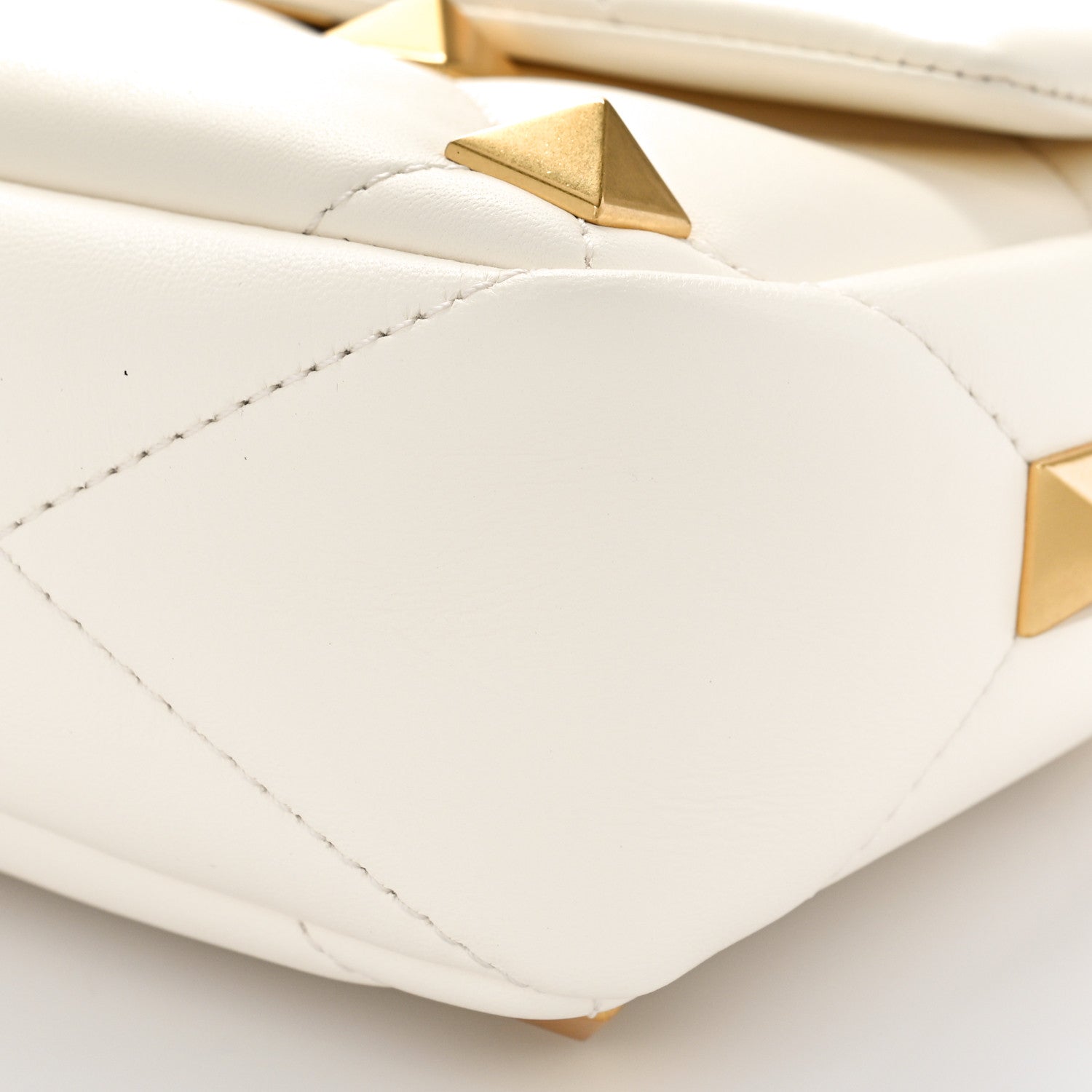 Valentino Garavani Nappa Large Roman Stud Shoulder Bag Ivory 7 of 7