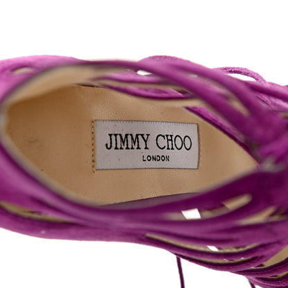 Jimmy Choo Suede Hitch 100 Lace Up Sandals 39.5 Madeline 5 of 6