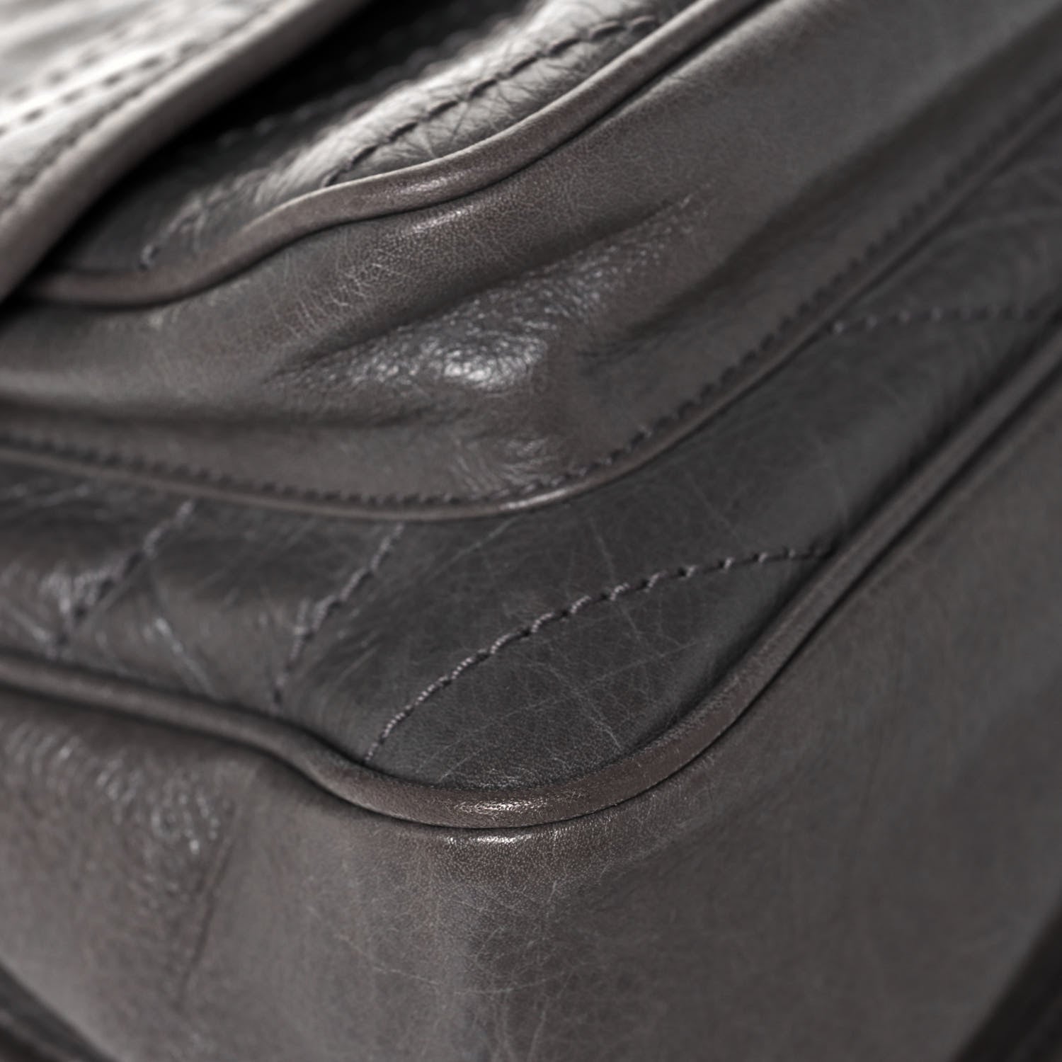 Saint Laurent Crinkled Calfskin Matelasse Monogram Medium Niki Chain Satchel Dark Chocolate 9 of 16