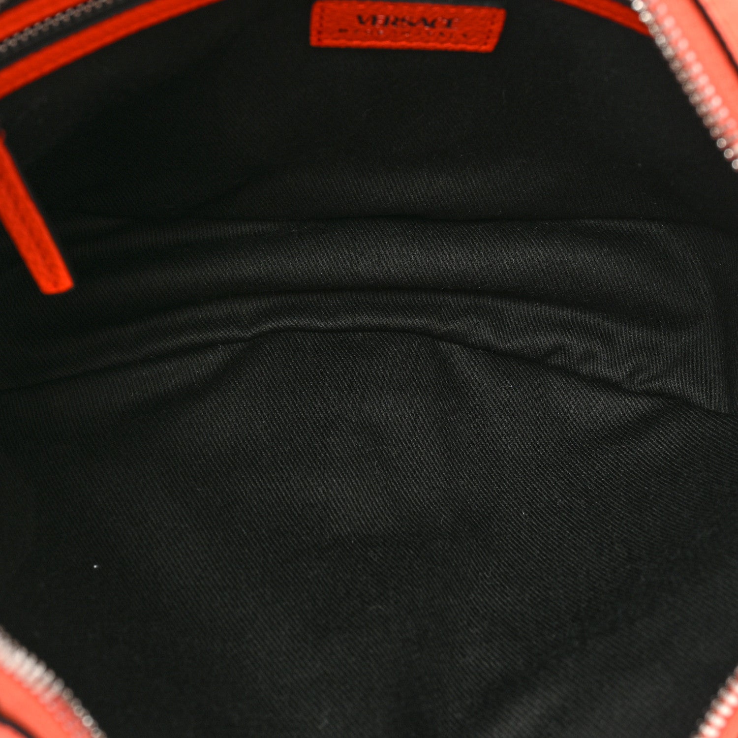 Versace Calfskin Small Repeat Zip Hobo Orange 5 of 8