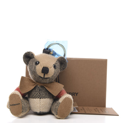 Burberry Cashmere House Check Thomas Bear Bag Charm Camel Gold 3 of 3