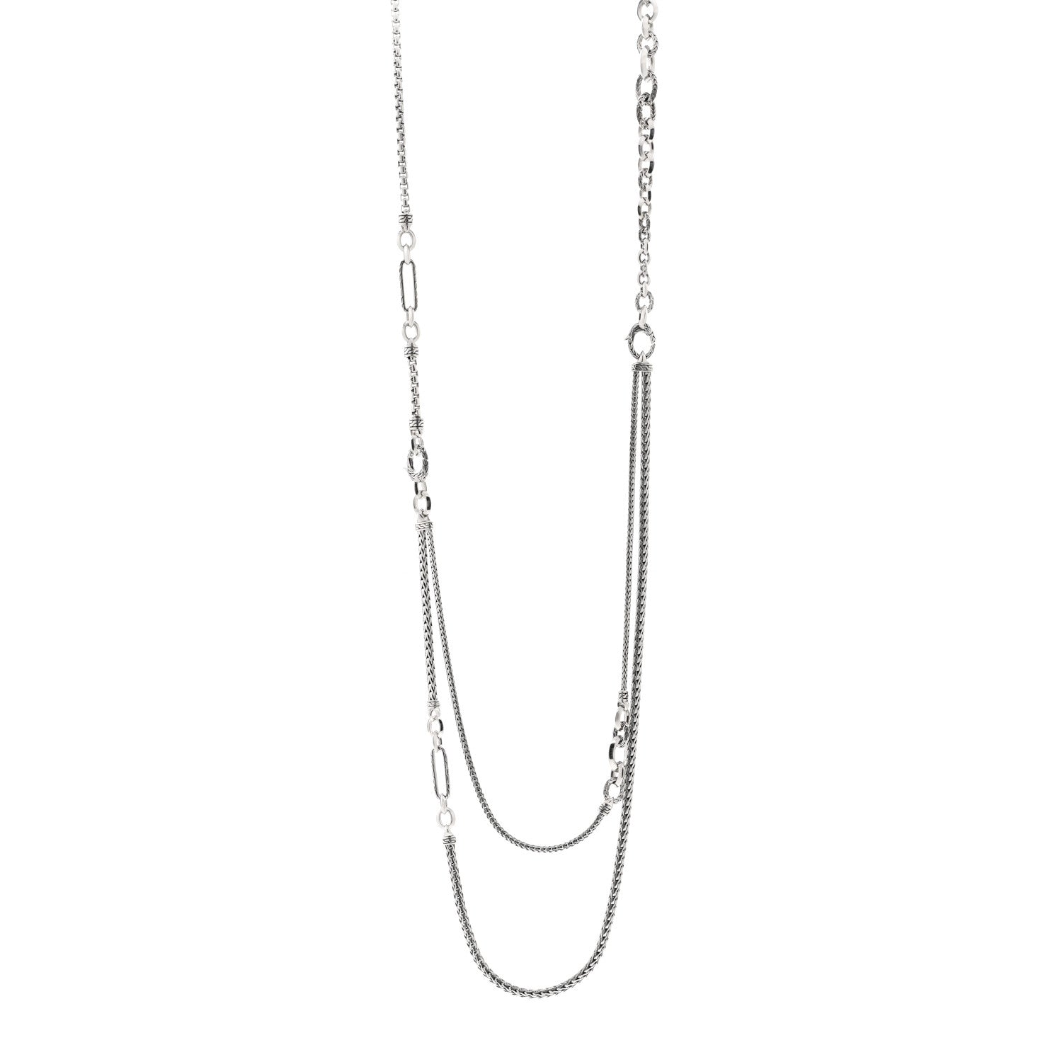 John Hardy Sterling Silver Remix Hero Transformable Necklace 1 of 5