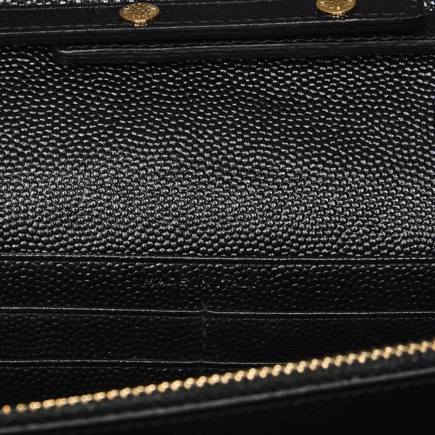 Grain De Poudre Matelasse Chevron Monogram Chain Wallet Black