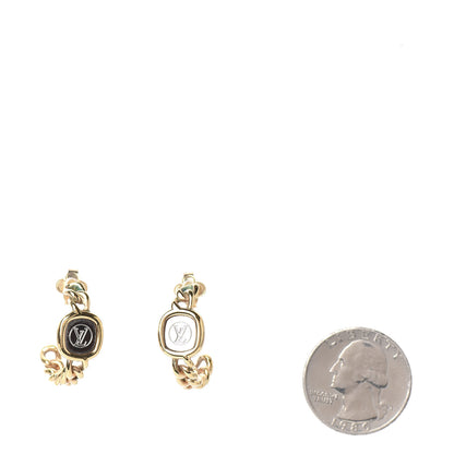 Louis Vuitton LV ID Chain Hoop Earrings 2 of 5