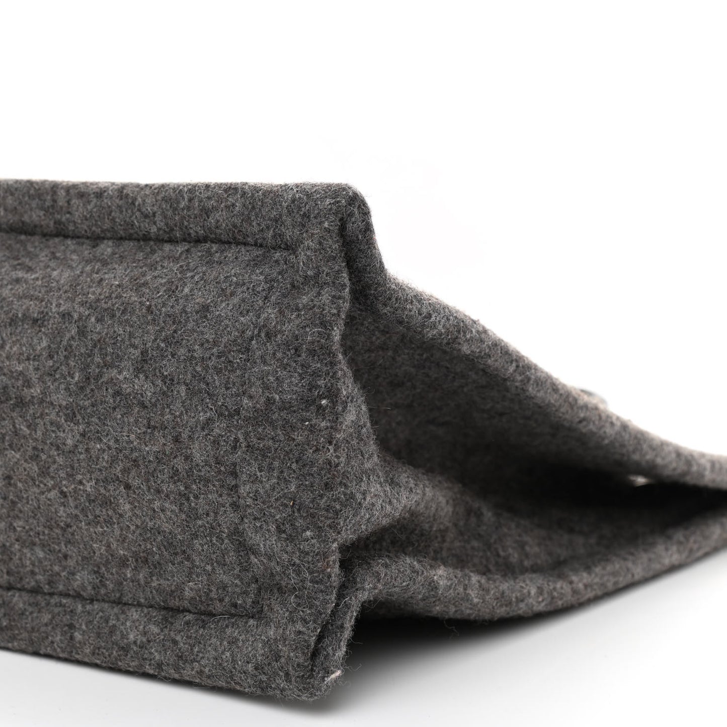 Wool Calfskin Rive Gauche Tote Grey