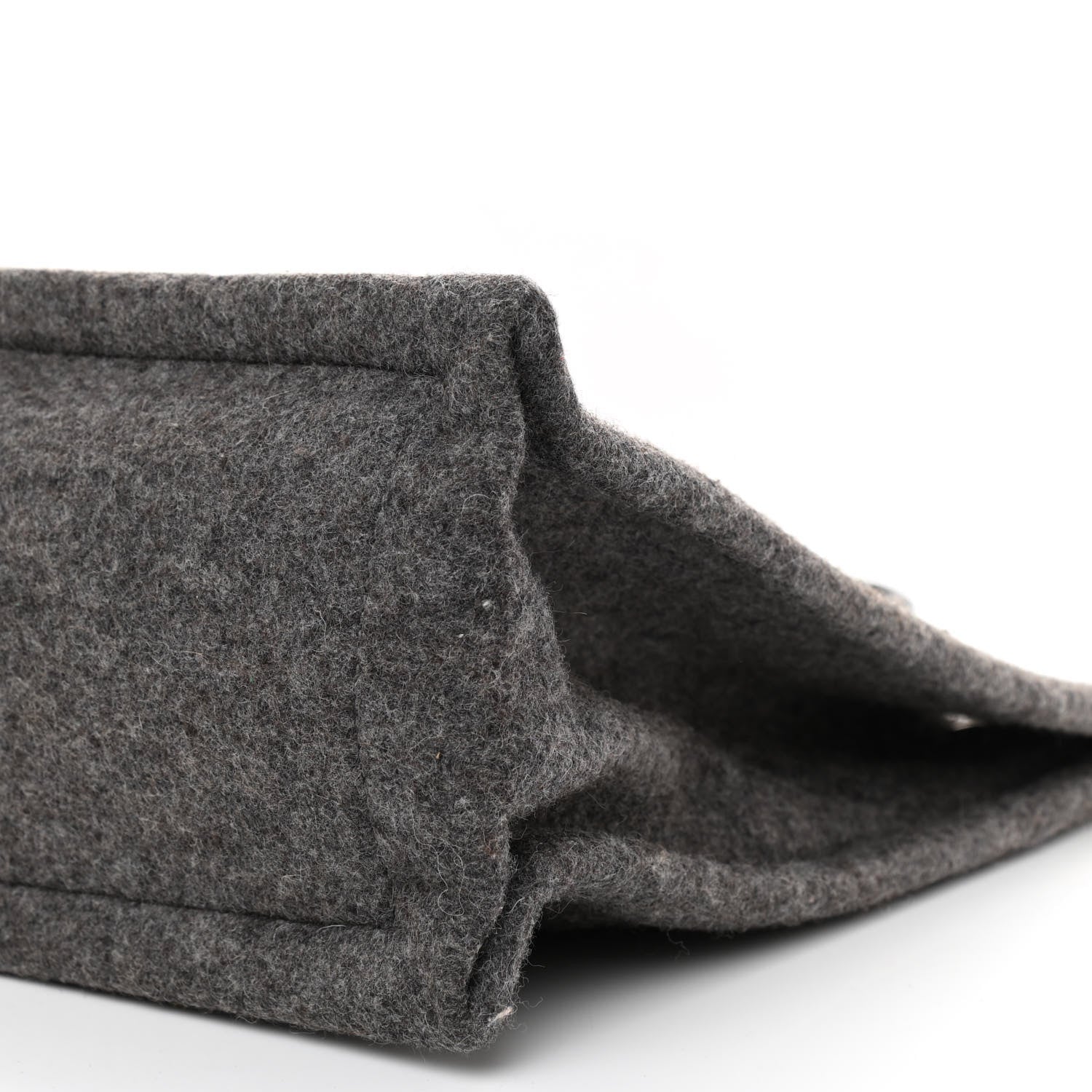 Saint Laurent Wool Calfskin Rive Gauche Tote Grey 8 of 10