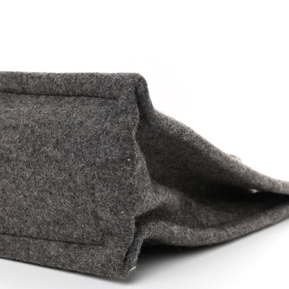 Saint Laurent Wool Calfskin Rive Gauche Tote Grey 8 of 10