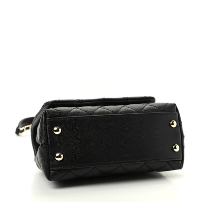 Chanel Caviar Quilted Extra Mini Coco Handle Flap Black 4 of 10