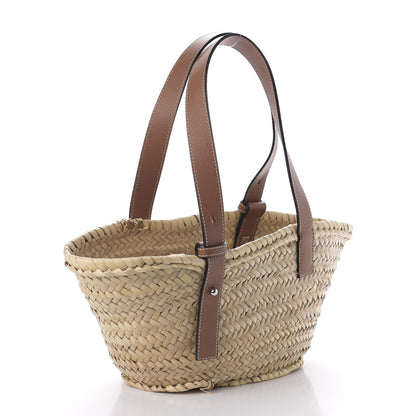 Loewe Raffia Small Basket Tote Bag Natural Tan 3 of 12