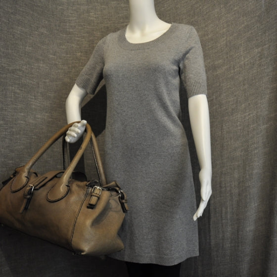 Leather Grande Edith Satchel Mastic