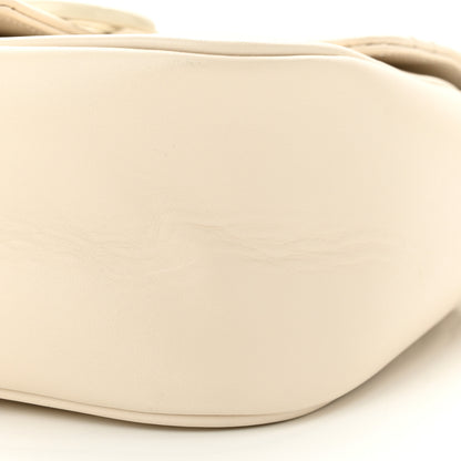 Gucci Calfskin Matelasse Monochrome Mini GG Marmont Crossbody Shoulder Bag White 10 of 14