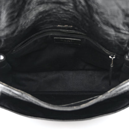 Saint Laurent Crinkled Calfskin Matelasse Monogram Medium Niki Chain Satchel Black 5 of 12