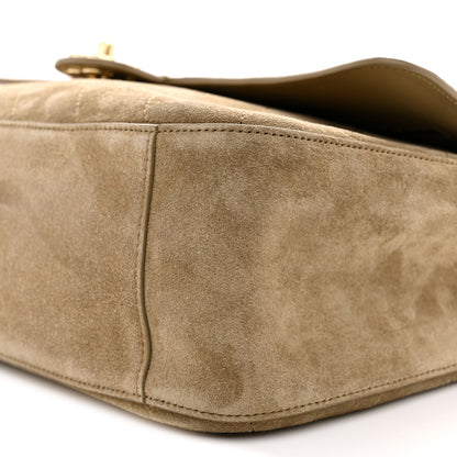 Chanel Suede Calfskin Small Souplissimo Maxi Flap Dark Beige 10 of 11