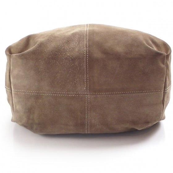 Prada Suede Tote Beige 4 of 11
