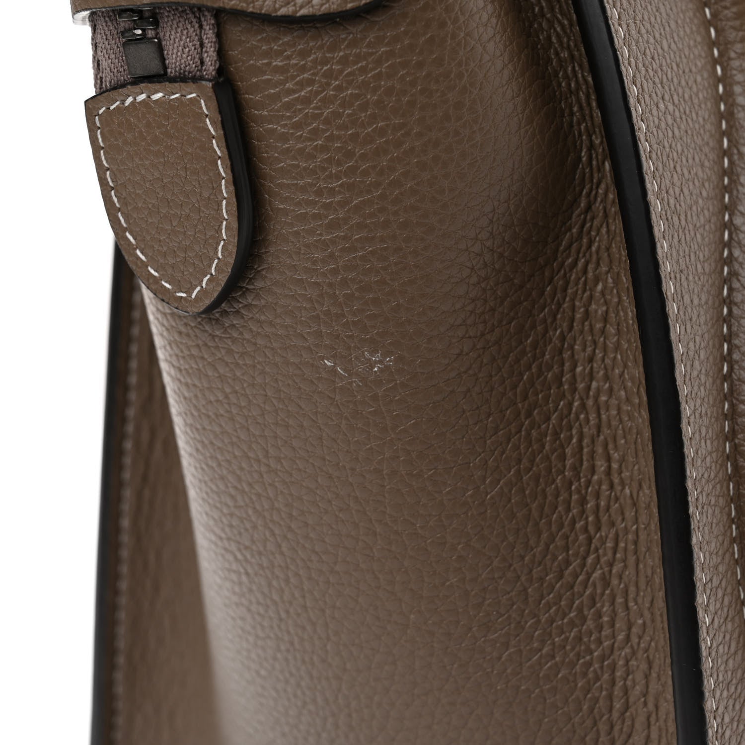 Celine Drummed Calfskin Micro Luggage Souris 11 of 13