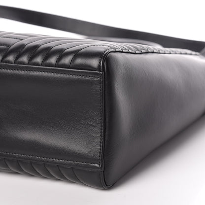 Prada Soft Calfskin Impunture Diagramme Tote Black 8 of 8