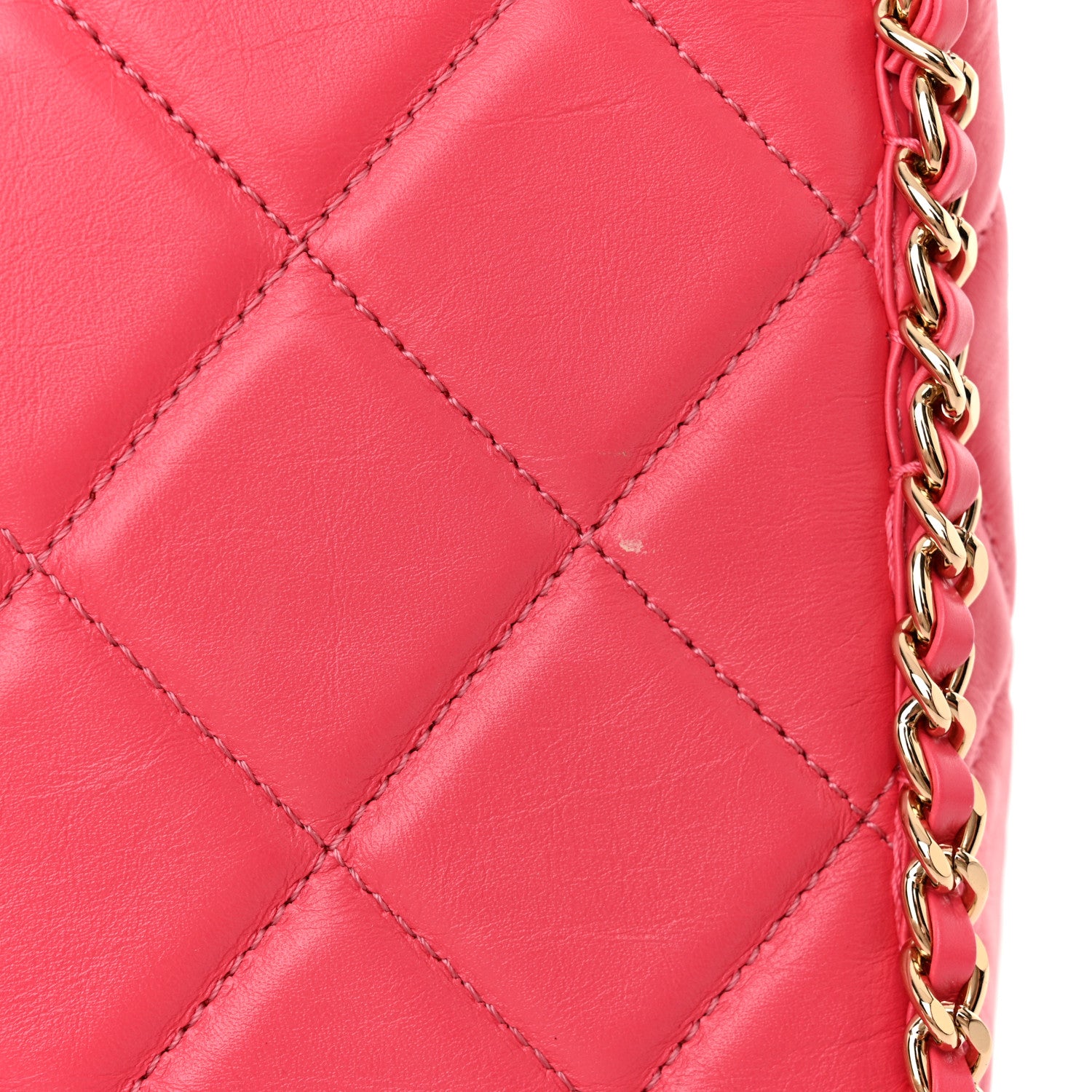 Chanel Crumpled Calfskin Medium Chain All Over Flap Pink 11 of 11
