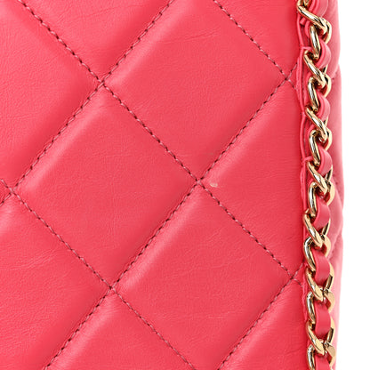 Chanel Crumpled Calfskin Medium Chain All Over Flap Pink 11 of 11