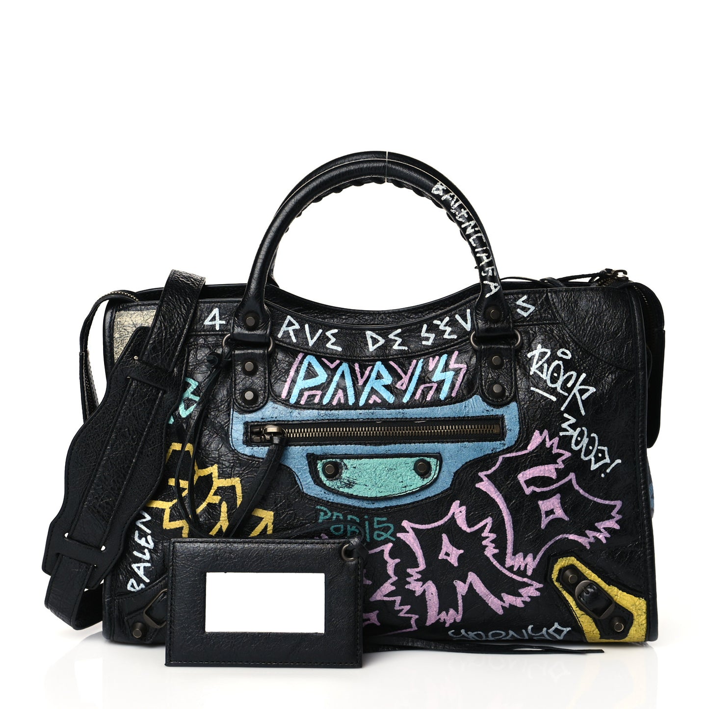 Agneau Graffiti All Over Classic Hardware City Black Multicolor