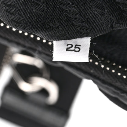 Prada Re-Nylon Triangle Padded Patchwork Shoulder Bag Black 7 of 10