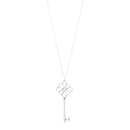 Tiffany Sterling Silver Knot Key Pendant Necklace 1 of 4