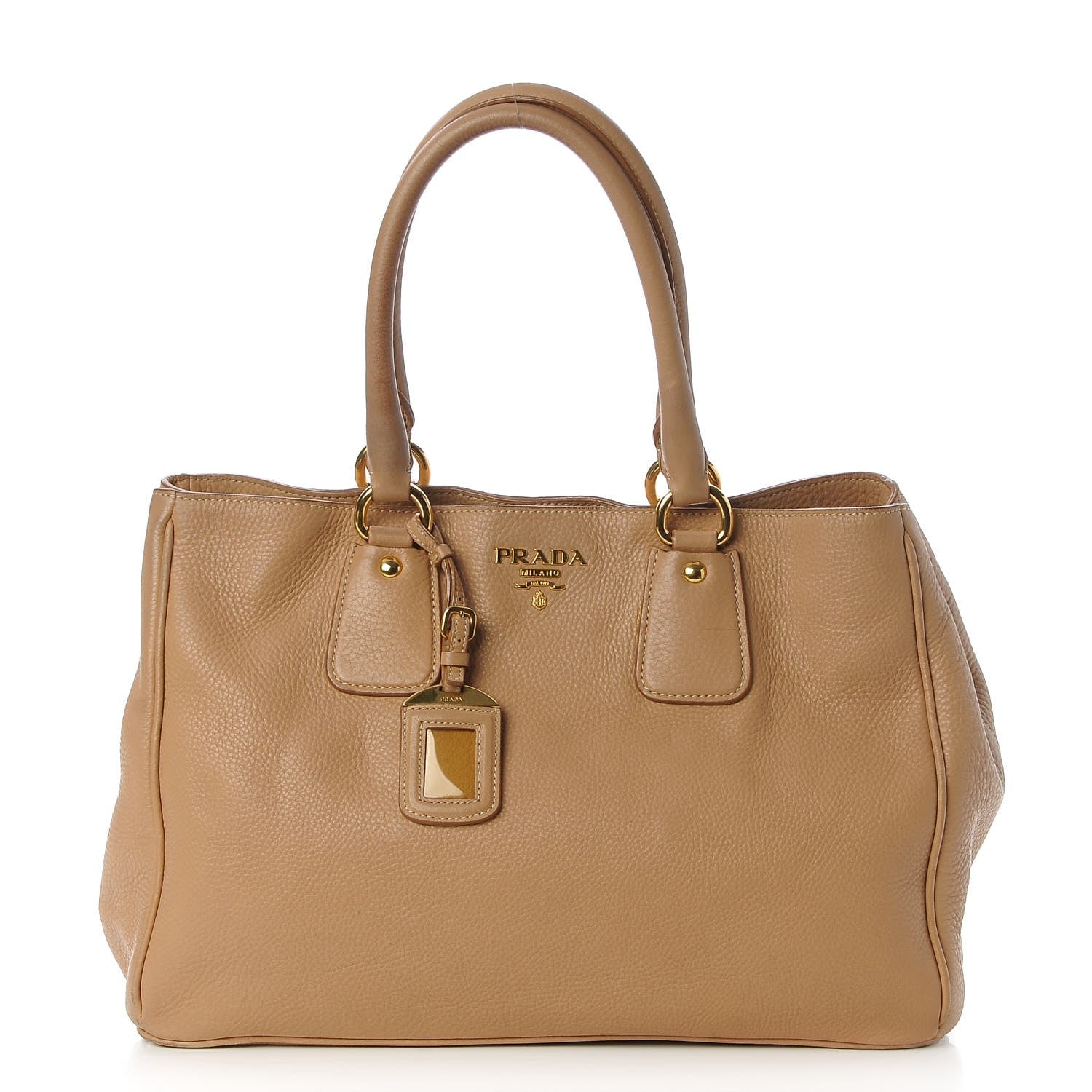 Prada Vitello Daino Shoulder Bag Sughero 1 of 13